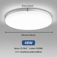 Plafonnier LED Ultra Mince - Forme Ronde & Carrée | Marco Lucetti A rond 48W / Blanc froid