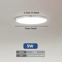 Plafonnier LED Ultra Mince - Forme Ronde & Carrée | Marco Lucetti C 9W Ronde / Blanc froid