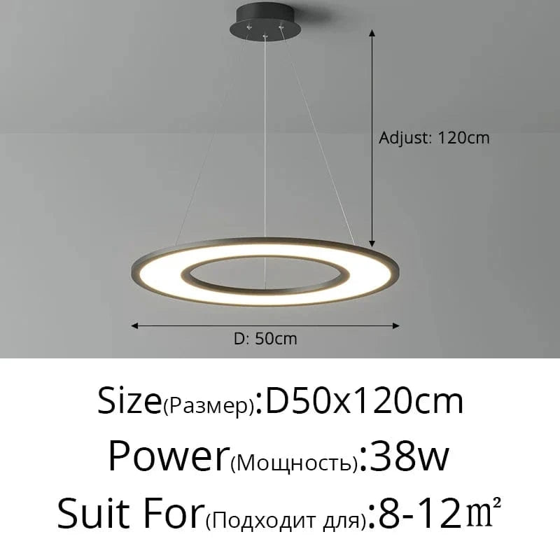 Plafonnier LED ultra-mince moderne pour éclairage intérieur décoratif | Marco Lucetti A Noir 50cm / Blanc naturel