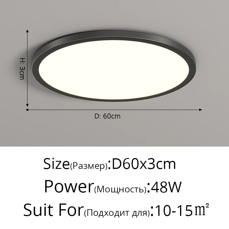 Plafonnier LED Ultra-mince Rectangulaire Minimaliste Scandinave Moderne en Acrylique