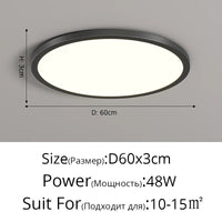 Plafonnier LED Ultra-mince Rectangulaire Minimaliste Scandinave Moderne en Acrylique
