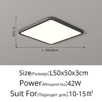 Plafonnier LED Ultra-mince Rectangulaire Minimaliste Scandinave Moderne en Acrylique | Marco Lucetti