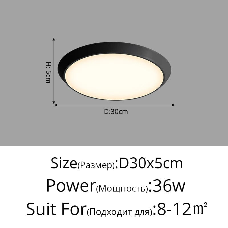 Plafonnier LED Ultra-mince Rond Waterproof Trois Épreuves | Marco Lucetti
