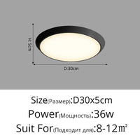 Plafonnier LED Ultra-mince Rond Waterproof Trois Épreuves | Marco Lucetti