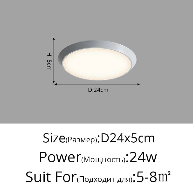 Plafonnier LED Ultra-mince Rond Waterproof Trois Épreuves | Marco Lucetti
