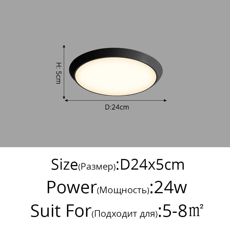Plafonnier LED Ultra-mince Rond Waterproof Trois Épreuves | Marco Lucetti