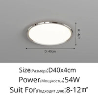 Plafonnier LED ultramince pour un éclairage moderne et élégant de votre intérieur | Marco Lucetti Chromé 40cm / 3 couleurs sans télécommande