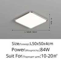 Plafonnier LED ultramince pour un éclairage moderne et élégant de votre intérieur | Marco Lucetti Chrome carré 84w / 3 couleurs sans télécommande