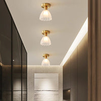 Plafonnier LED Verre Cuivre Déco | Marco Lucetti