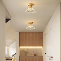 Plafonnier LED Verre Cuivre Déco | Marco Lucetti