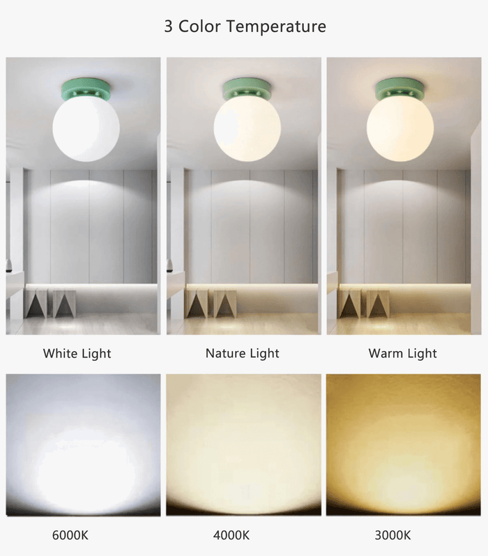 Plafonnier LED Verre Nordique - Idéal pour Couloir et Entrée | Marco Lucetti