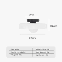 Plafonnier LED Vintage en verre - Tête unique | Marco Lucetti