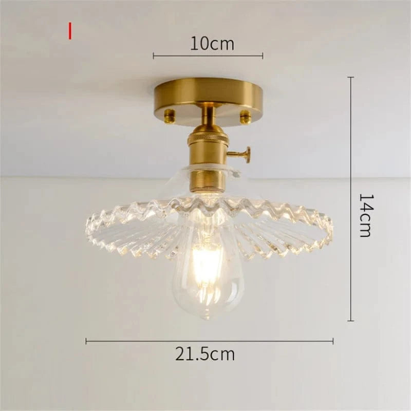 Plafonnier Loft Vintage en verre nordique - Moderne et Rétro | Marco Lucetti Je