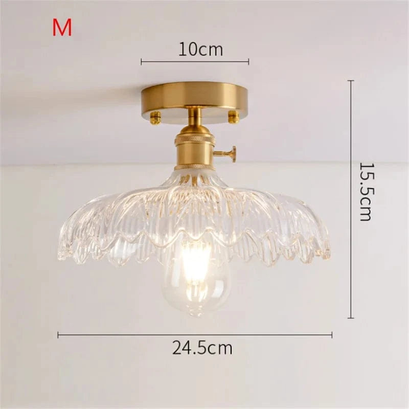 Plafonnier Loft Vintage en verre nordique - Moderne et Rétro | Marco Lucetti M