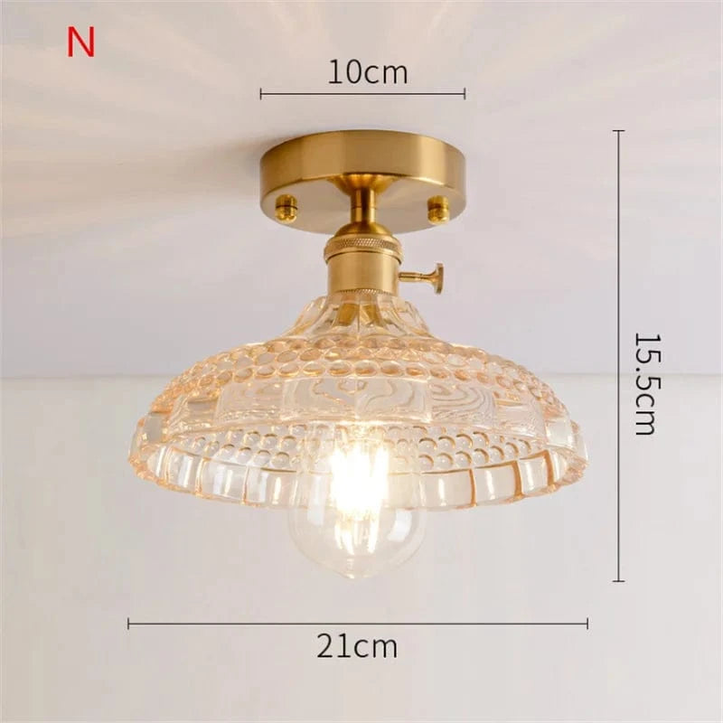 Plafonnier Loft Vintage en verre nordique - Moderne et Rétro | Marco Lucetti N