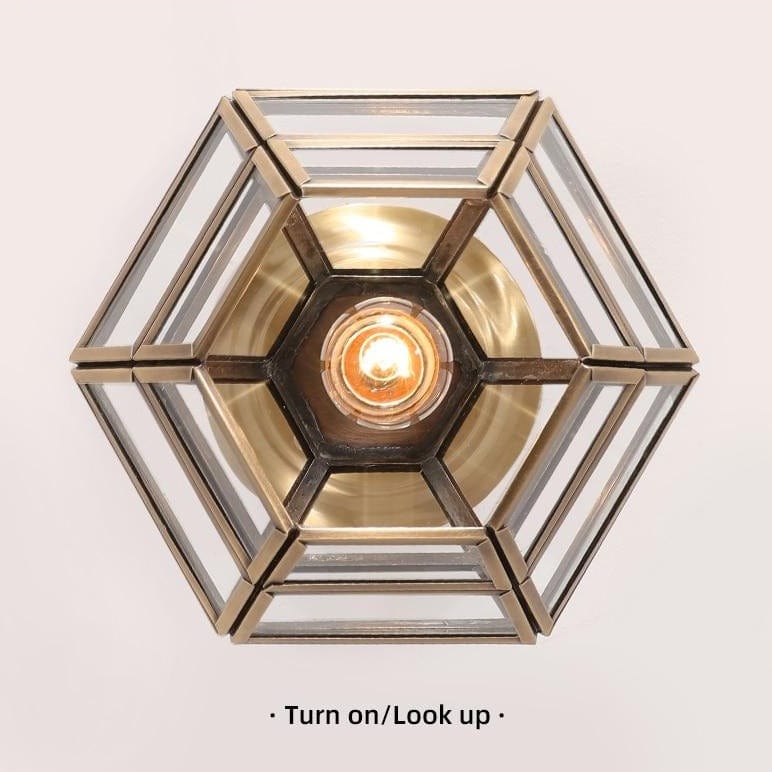 Plafonnier Loxia Cuivre & Verre | Marco Lucetti