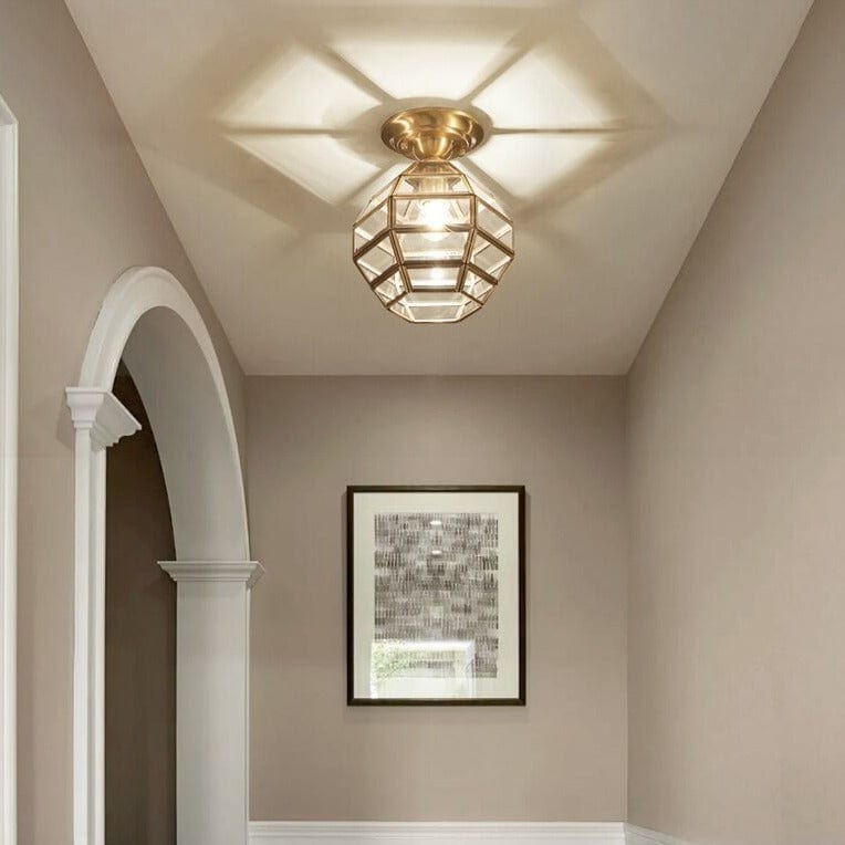 Plafonnier Loxia Cuivre & Verre | Marco Lucetti