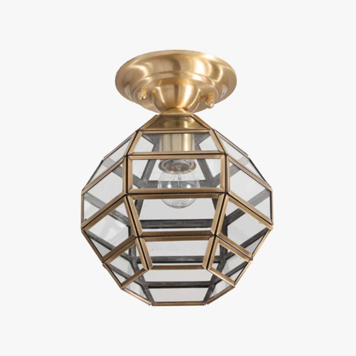Plafonnier Loxia Cuivre & Verre | Marco Lucetti