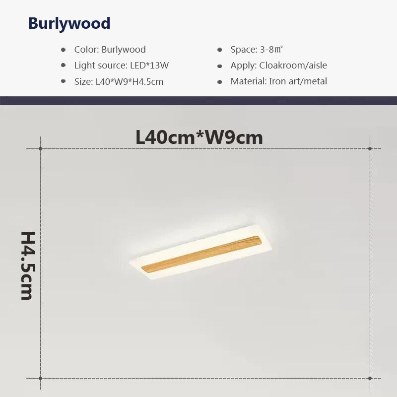 Plafonnier LED en Bois pour une Déco Élégante