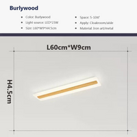 Plafonnier LED en Bois pour une Déco Élégante