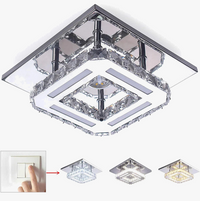 Plafonnier LED en cristal pour décoration intérieure moderne et élégante
