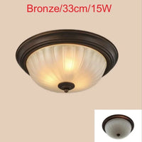 Plafonnier LUMIÈRE D'AMBIANCE LED rond or/noir/Bronze pour couloir salon cuisine | Marco Lucetti Bronze-33cm 15w