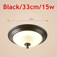 Plafonnier LUMIÈRE D'AMBIANCE LED rond or/noir/Bronze pour couloir salon cuisine | Marco Lucetti Noir-33cm 15w 1