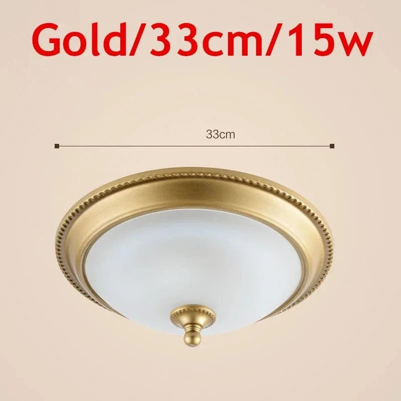 Plafonnier LUMIÈRE D'AMBIANCE LED rond or/noir/Bronze pour couloir salon cuisine | Marco Lucetti Or-33cm 15w