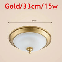 Plafonnier LUMIÈRE D'AMBIANCE LED rond or/noir/Bronze pour couloir salon cuisine | Marco Lucetti Or-33cm 15w