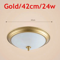 Plafonnier LUMIÈRE D'AMBIANCE LED rond or/noir/Bronze pour couloir salon cuisine | Marco Lucetti Or-42cm 24w