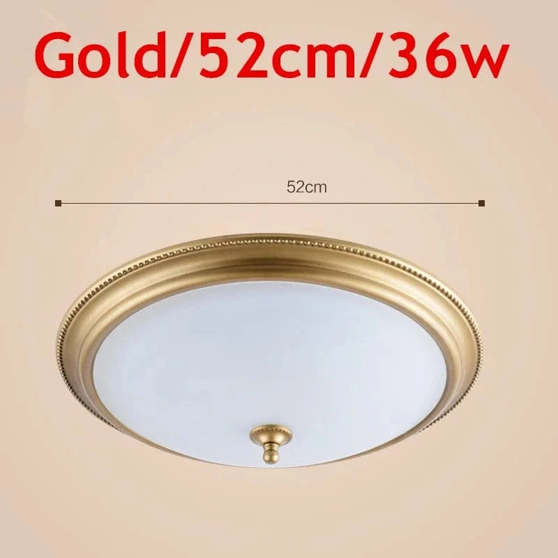 Plafonnier LUMIÈRE D'AMBIANCE LED rond or/noir/Bronze pour couloir salon cuisine | Marco Lucetti Or-52cm 36w