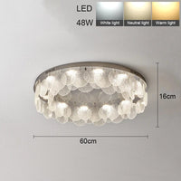 Plafonnier Lumina rond en verre et cristal | Marco Lucetti Chromé 60