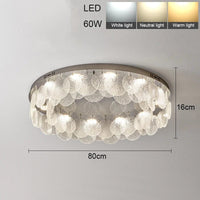 Plafonnier Lumina rond en verre et cristal | Marco Lucetti Chromé 80