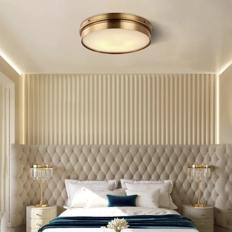 Plafonnier Luminaire Vintage Laiton LED - Éclairage Moderne pour Salon, Chambre ou Bureau | Marco Lucetti
