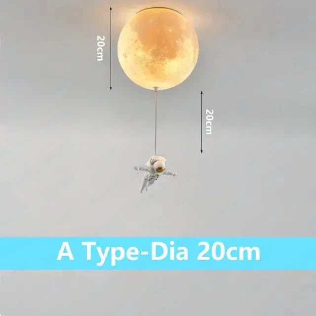 Plafonnier « Lunaire Explorer » avec astronaute | Marco Lucetti A-Dia 20 cm / 3 Température de couleur