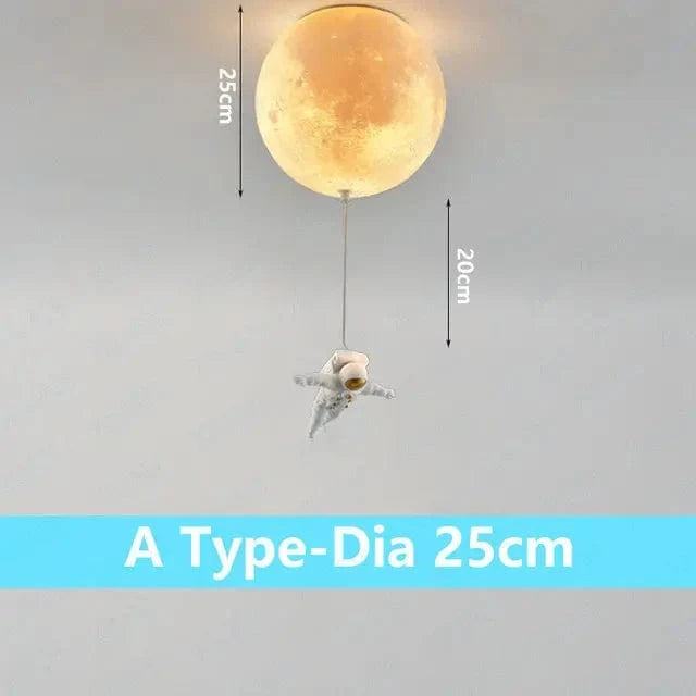 Plafonnier « Lunaire Explorer » avec astronaute | Marco Lucetti A-Dia 25 cm / 3 Température de couleur