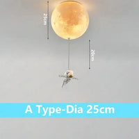 Plafonnier « Lunaire Explorer » avec astronaute | Marco Lucetti A-Dia 25 cm / 3 Température de couleur