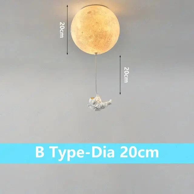 Plafonnier « Lunaire Explorer » avec astronaute | Marco Lucetti B-Dia 20 cm / 3 Température de couleur