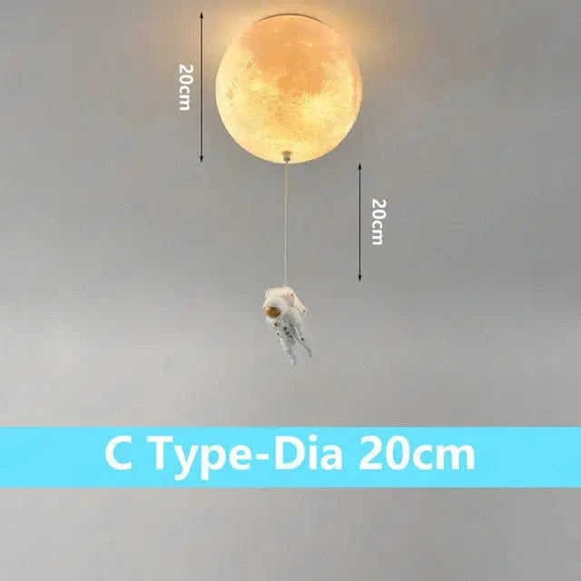 Plafonnier « Lunaire Explorer » avec astronaute | Marco Lucetti C-Dia 20 cm / 3 Température de couleur