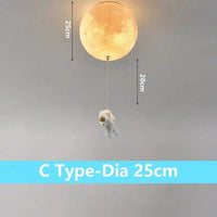 Plafonnier « Lunaire Explorer » avec astronaute | Marco Lucetti C-Dia 25 cm / 3 Température de couleur