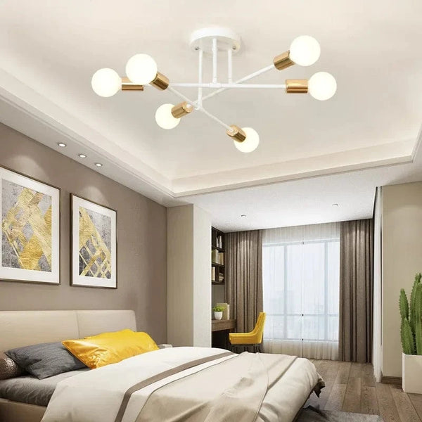 Plafonnier Lustre LED Spoutnik Moderne nordique | Marco Lucetti 6 or blanc