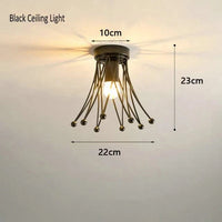 Plafonnier Luxe Doré - Montage en Surface | Marco Lucetti Noir