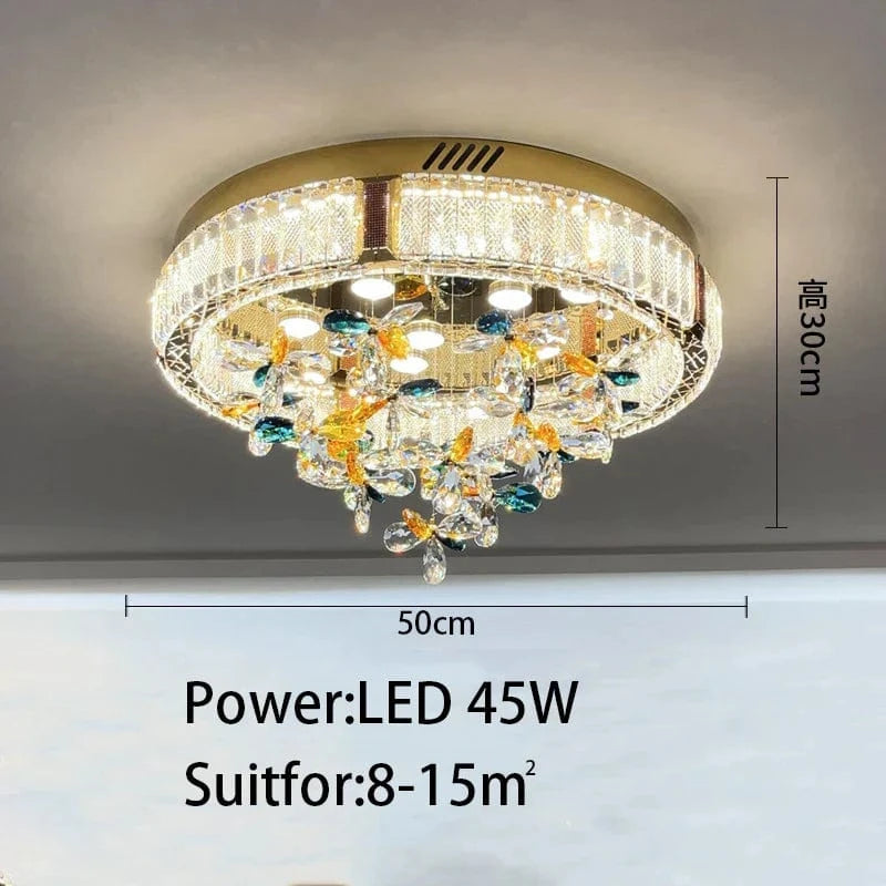 Plafonnier Luxe en Cristal pour Intérieur de Prestige | Marco Lucetti 50 cm