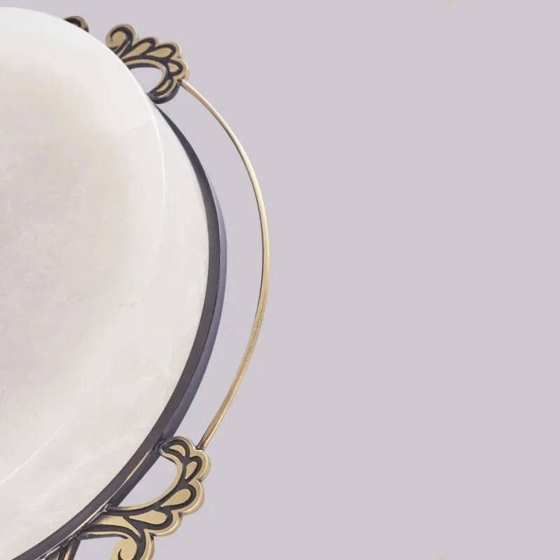 Plafonnier Luxe Européen Circulaire Marbre LED Grand Ménage Chambre Salon Balcon Couloir Allée Illuminaires | Marco Lucetti