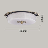 Plafonnier Luxe Européen Circulaire Marbre LED Grand Ménage Chambre Salon Balcon Couloir Allée Illuminaires | Marco Lucetti