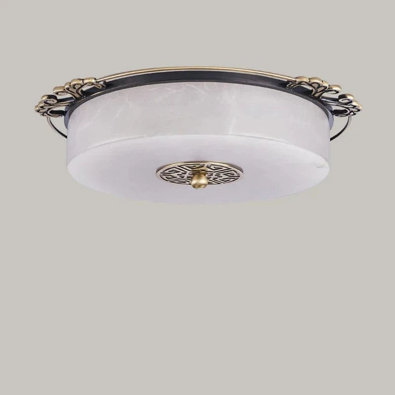 Plafonnier Luxe Européen Circulaire Marbre LED Grand Ménage Chambre Salon Balcon Couloir Allée Illuminaires | Marco Lucetti