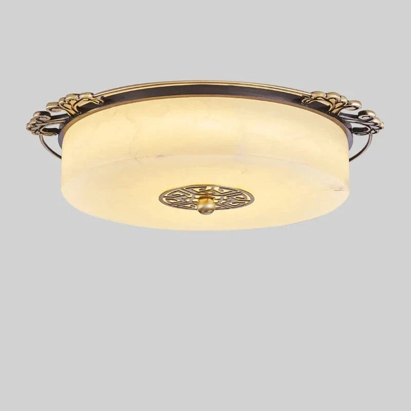 Plafonnier Luxe Européen Circulaire Marbre LED Grand Ménage Chambre Salon Balcon Couloir Allée Illuminaires | Marco Lucetti