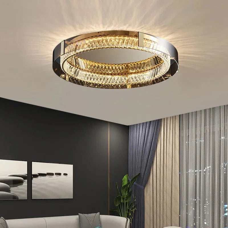 Plafonnier Luxe LED Cristal Rond pour Décoration Intérieure | Marco Lucetti