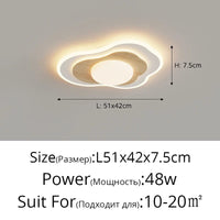 Plafonnier Luxe LED pour Chambre Principale - Blanc Bois Crème | Marco Lucetti