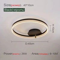 Plafonnier luxueux et moderne minimaliste | Marco Lucetti 1 anneau 40cm / Intensité variable avec télécommande